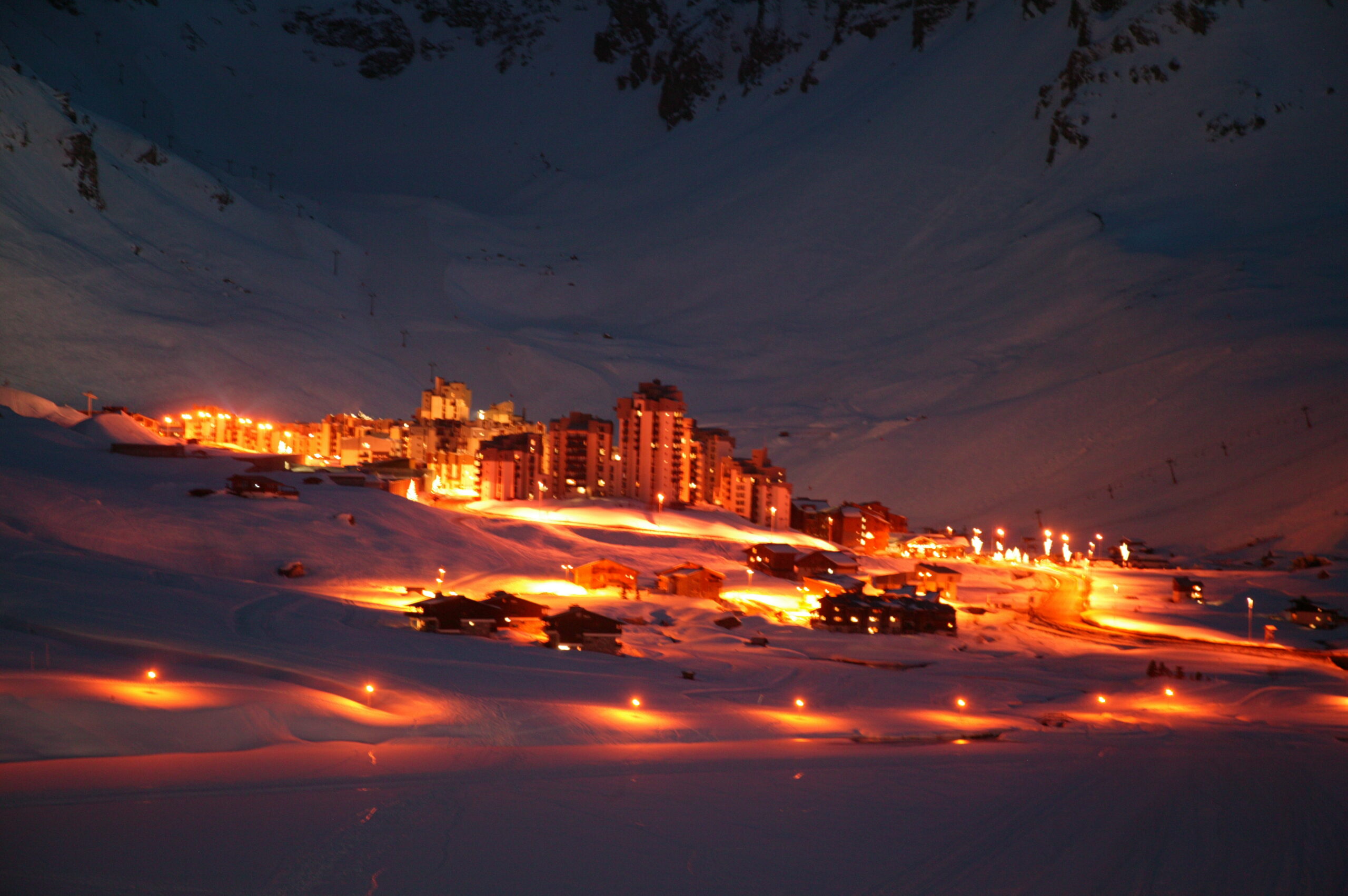 paysage de Tignes, station de ski